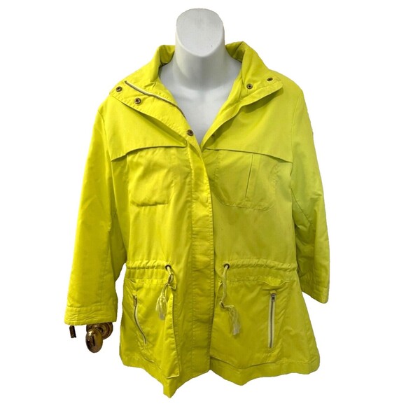 Joie Women's Size Small Jacket Yellow Anorak Windbreaker with Hood $89! - Picture 2 of 5